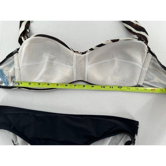 Antonio Melani Swim Bikini Size L Animal Print Halter Rhinestone Sexy Vacation​​ - Picture 15 of 15